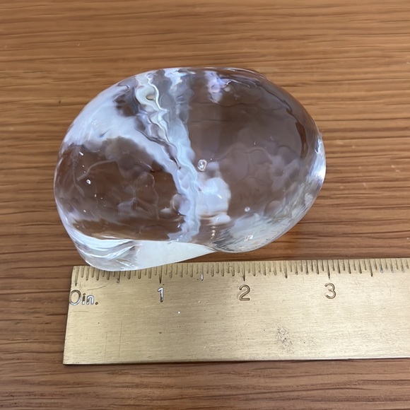 Pier 1 shell shaped paperweight clear 3” - Picture 7 of 7
